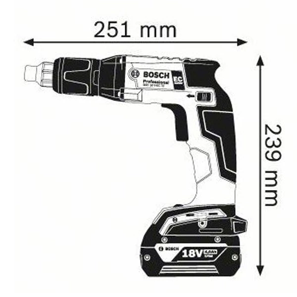 Visseuse Plaquiste Sans Fil Bosch GSR 18V-EC TE 06019C8004 4 Visseuse Plaquiste Sans Fil Bosch GSR 18V-EC TE 06019C8004 – Image 2