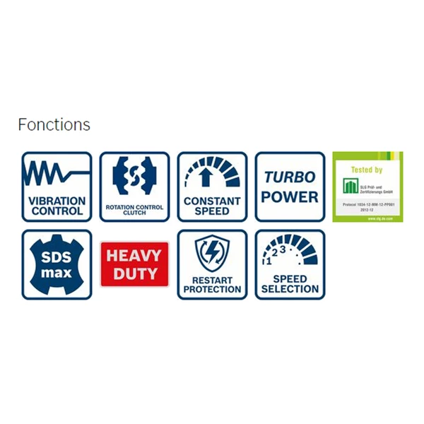 Perforateur Sds Max Marteau Perforateur GBH 8-45 DV 12.5 J SDS-max Bosch 0611265000 6 Perforateur Sds Max Marteau Perforateur GBH 8-45 DV 12.5 J SDS-max Bosch 0611265000 – Image 4