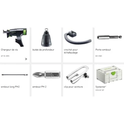 Visseuse Plaquiste Sans Fil Visseuse Sans Fil Festool Pour Plaquiste - Duradrive DWC 18-4500 Basic - En Coffret Sans Batterie Ni Chargeur -Outils électroportatifs Soldes 1 3