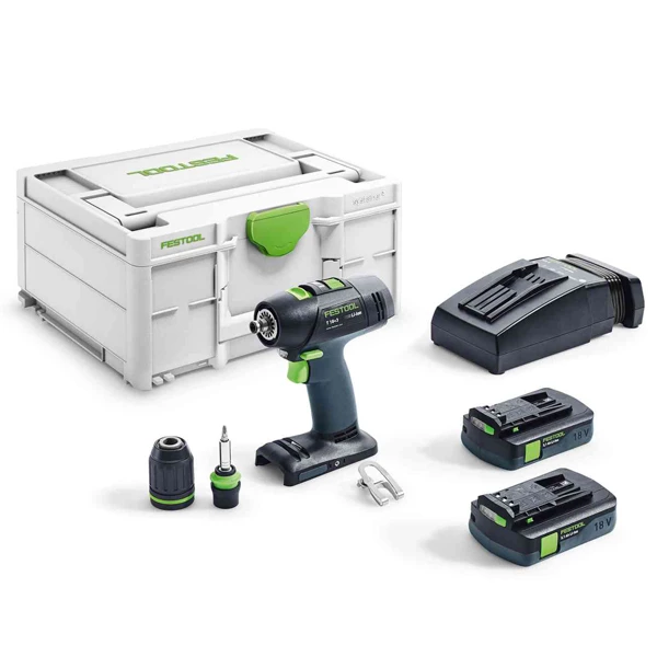 Visseuse Sans Fil Perceuse-visseuse Festool T 18+3 C 3,1-Plus 2 Batteries 3,1Ah Et Chargeur TCL 6 8 Visseuse Sans Fil Perceuse-visseuse Festool T 18+3 C 3,1-Plus 2 Batteries 3,1Ah Et Chargeur TCL 6 – Image 6