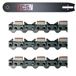 Accessoires Pour Tronçonneuse Guide Avec 3 Chaînes Diamantées ICS P3/695/40F Longueur 40 Cm