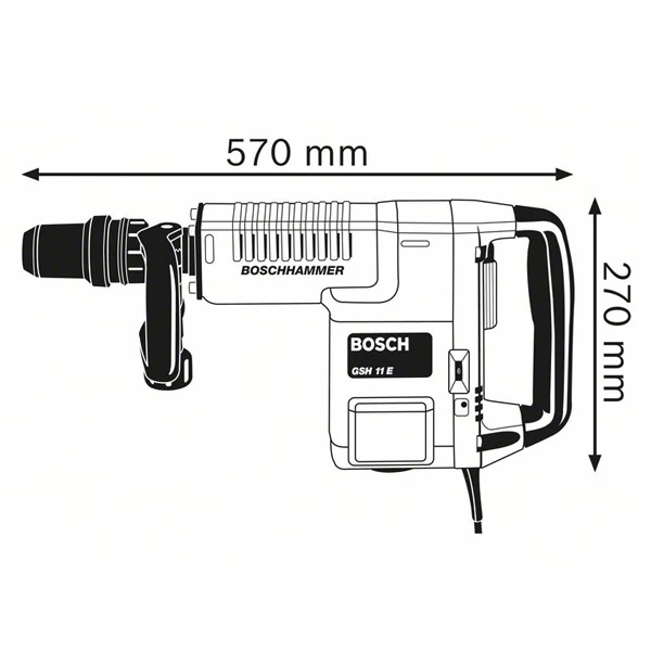 Perforateur Sds Max Marteau-piqueur SDS Max - Bosch GSH 11 E - 1 500 W - 16,8 Joules 7 Perforateur Sds Max Marteau-piqueur SDS Max - Bosch GSH 11 E - 1 500 W - 16,8 Joules – Image 5
