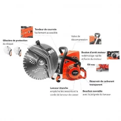 Tronçonneuses Thermiques Et Découpeuses Découpeuse Thermique Diam Industries EC741S Ø Max 350 Mm 3,2 KW 73,5 Cm³ -Outils électroportatifs Soldes decoupeuse diam