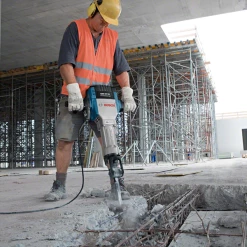 Marteau Piqueur, Démolisseur Et Carotteuse Burineur Brise Béton Bosch GSH27VC 62J 1000 Frappes/min 6 Pans 28mm 2 000W -Outils électroportatifs Soldes gsh27vc brisebeton