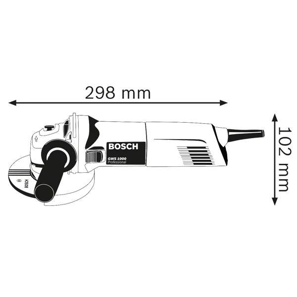 Meuleuse D'angle ø 125 Mm Meuleuse Angulaire Filaire Bosch GWS 1000 125 Mm 11000 Tr / Min 1000W 3 Meuleuse D'angle ø 125 Mm Meuleuse Angulaire Filaire Bosch GWS 1000 125 Mm 11000 Tr / Min 1000W