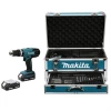 Visseuse Perceuse à Percussion Sans Fil Perceuse Visseuse à Percussion 18V 1.3 Ah Coffret Alu Accessoires Makita HP457DWEX4 -Outils électroportatifs Soldes hp457dwex4perceusevisseusepercussion13m 2399 1