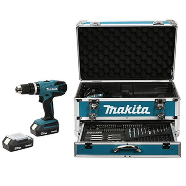 Visseuse Perceuse à Percussion Sans Fil Perceuse Visseuse à Percussion 18V 1.3 Ah Coffret Alu Accessoires Makita HP457DWEX4 3 Visseuse Perceuse à Percussion Sans Fil Perceuse Visseuse à Percussion 18V 1.3 Ah Coffret Alu Accessoires Makita HP457DWEX4
