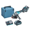 Meuleuse D'angle ø 125 Mm Meuleuse Makita 40 V Max Li-Ion 4 Ah - Diamètre 125 Mm - Puissance 1100 W - 2 Batteries + Chargeur -Outils électroportatifs Soldes meuleuse makita1 1