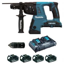 Perforateur Sds + Sans Fil Perforateur Burineur SDS Plus Makita DHR264PT4J 36 V 5 Ah -Outils électroportatifs Soldes p176757