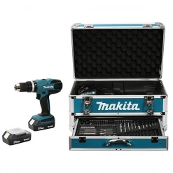 Visseuse Perceuse à Percussion Sans Fil Perceuse Visseuse à Percussion 18V 1.3 Ah Coffret Alu Accessoires Makita HP457DWEX4 8 Visseuse Perceuse à Percussion Sans Fil Perceuse Visseuse à Percussion 18V 1.3 Ah Coffret Alu Accessoires Makita HP457DWEX4 -Outils électroportatifs Soldes p183363