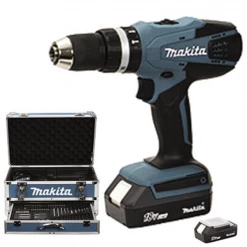 Visseuse Perceuse à Percussion Sans Fil Perceuse Visseuse à Percussion 18V 1.3 Ah Coffret Alu Accessoires Makita HP457DWEX4 9 Visseuse Perceuse à Percussion Sans Fil Perceuse Visseuse à Percussion 18V 1.3 Ah Coffret Alu Accessoires Makita HP457DWEX4 -Outils électroportatifs Soldes perceusevis 18v1 3ax2hp457dwex4 2399 1