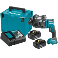 Perforateur Sds + Sans Fil Perforateur Burineur Makita DHR182RTJ Avec 2 Batteries Et Accessoires