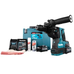 Perforateur Sds + Sans Fil Perfo-burineur Makita SDS-Plus 40 V Max Li-Ion 4 Ah - Diamètre Béton 28 Mm - 2 Batteries + Chargeur