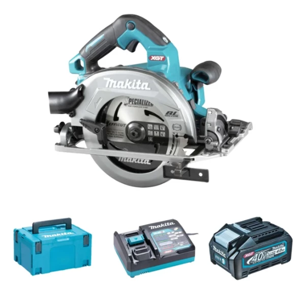 Scie Circulaire Sans Fil Scie Circulaire Makita 40 V Max Li-Ion XGT - Diamètre 190 Mm - 2 Batteries + Chargeur 4 Scie Circulaire Sans Fil Scie Circulaire Makita 40 V Max Li-Ion XGT - Diamètre 190 Mm - 2 Batteries + Chargeur – Image 2