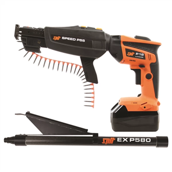 SPIT Paslode Visseuse Plaquiste Sans Fil Visseuse Plaquiste 18V Spit P18 2 Batterie 4Ah, Adaptateur Speed P55 Et Perche P580 5 SPIT Paslode Visseuse Plaquiste Sans Fil Visseuse Plaquiste 18V Spit P18 2 Batterie 4Ah, Adaptateur Speed P55 Et Perche P580 – Image 3